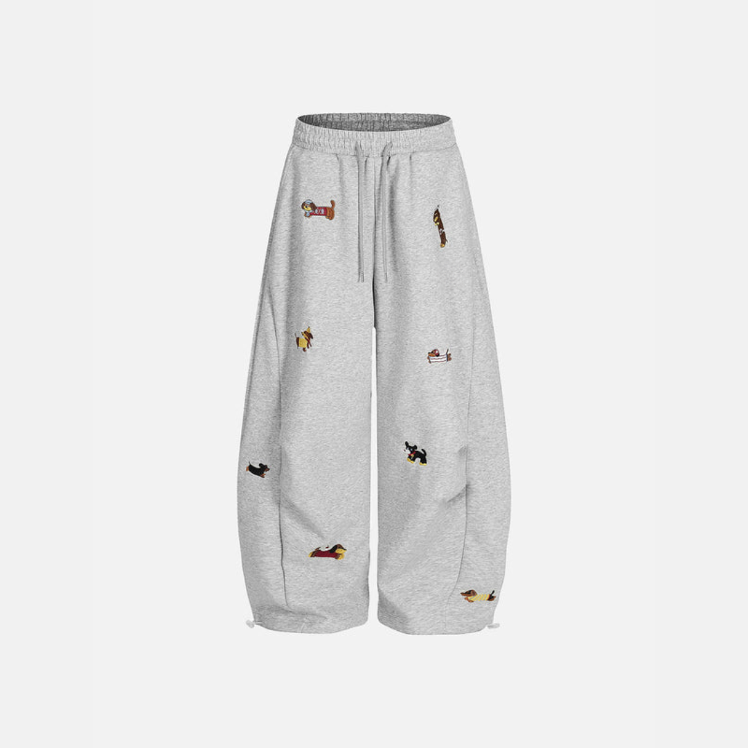 XAXA | Pup Barrel - Pantalon bordado de perro