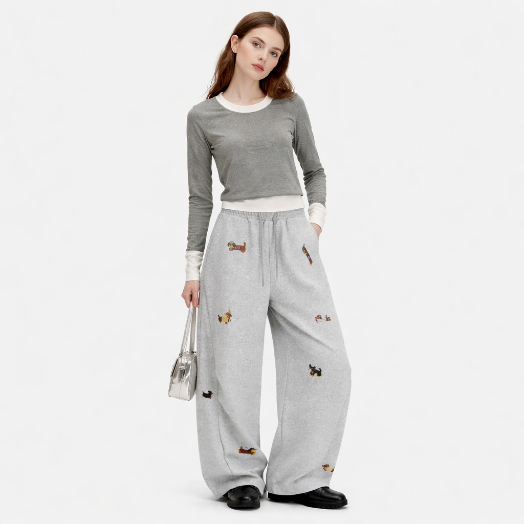 XAXA 001 | Pup Barrel - Pantalon bordado cachorro