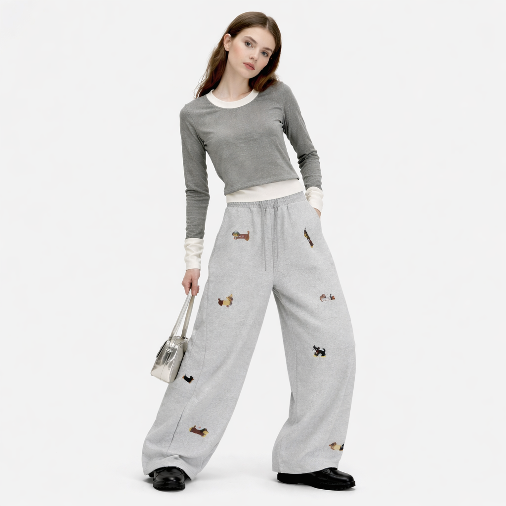 XAXA 001 | Pup Barrel - Pantalon bordado cachorro